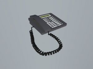办公电话固定座机电话SU模型