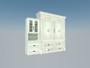 欧式柜子侧壁柜子柜子家具SU模型