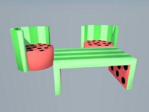 儿童桌椅儿童家具SU模型