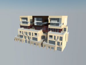 联排别墅户型建筑模型