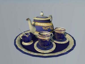 欧式茶具欧式茶壶欧式茶杯SU模型