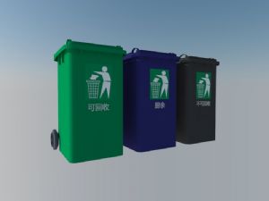 环保垃圾箱垃圾桶SU模型