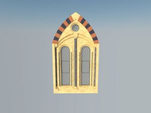 维多利亚哥特式窗户窗户窗口SU模型