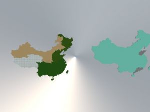 中国地图公鸡地图SU模型