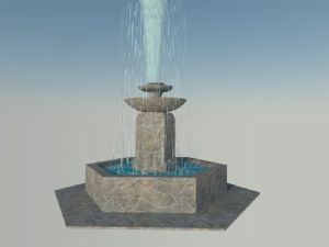 喷水喷泉水景SU模型
