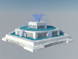 喷泉水景SU模型