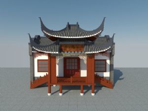 中式古建民居SU模型