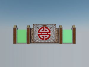 中式古典景墙SU模型