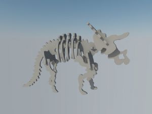恐龙骨架工艺品SU模型