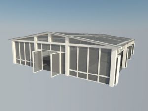阳光房餐厅建筑SU模型