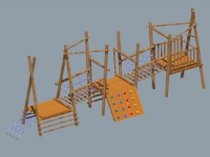 儿童游乐设施滑梯SU模型