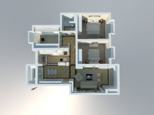 北欧风格室内家装户型SU模型
