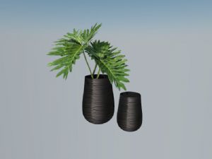 花瓶花盆植物SU模型