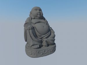 弥勒佛像石像SU模型