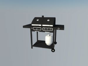 煤气罐烧烤架SU模型