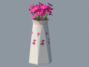 摆件花瓶花朵SU模型