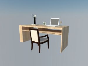 书桌椅子写字台SU模型