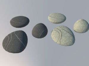 鹅卵石石头SU模型