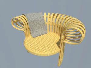 藤椅椅子座椅SKP模型