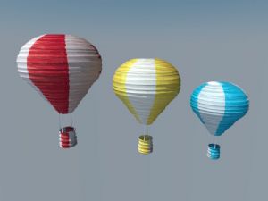 氢气球热气球SU模型