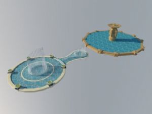 欧式水景喷泉SU模型