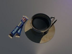 咖啡条咖啡杯SU模型