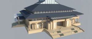 中式博物馆建筑SU模型