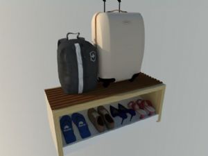 行李箱背包鞋子SU模型