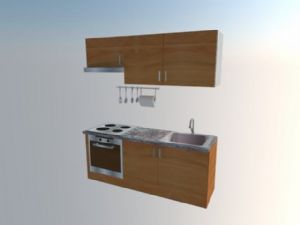 厨房橱柜厨具SU模型