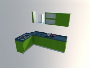 厨房橱柜吸油烟机SU模型