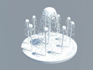 水花旱喷泉SU模型
