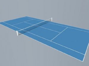 网球球场SU模型