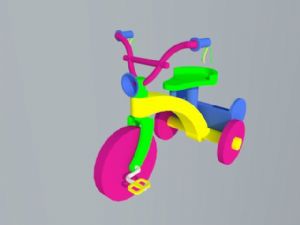 儿童玩具三轮车SU模型