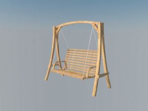 吊椅庭院小品长凳SU模型