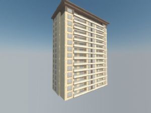 新中式公寓建筑SU模型