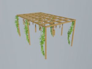 竹棚植物架花架SU模型