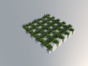 草坪砖SU模型