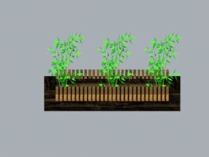 植物花箱木座SU模型