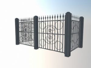 铁艺栏杆护栏SU模型