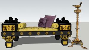 中式卧榻沙发SU模型