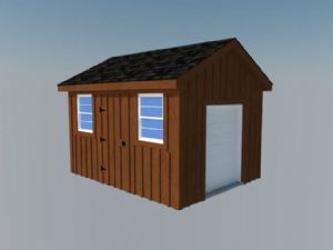 简单小木屋木SU模型