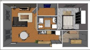 欧式小公寓室内设计图SU模型