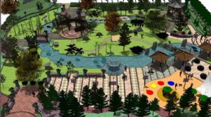 公园园林景观SU免费模型下载