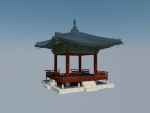 中式景观亭子SU模型