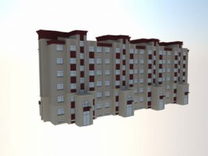 古典住宅楼房建筑模型