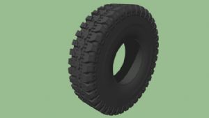 橡胶轮胎：草SU模型