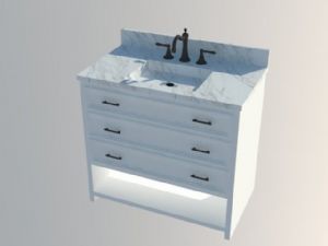 台盆单柜洗手SU模型