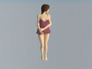3D沐浴美女SU模型
