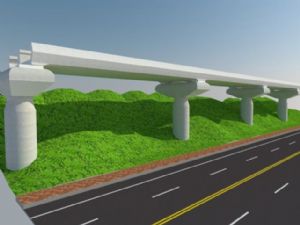 铁路高架桥SU模型