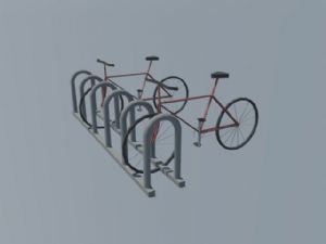 自行车停放架SU模型